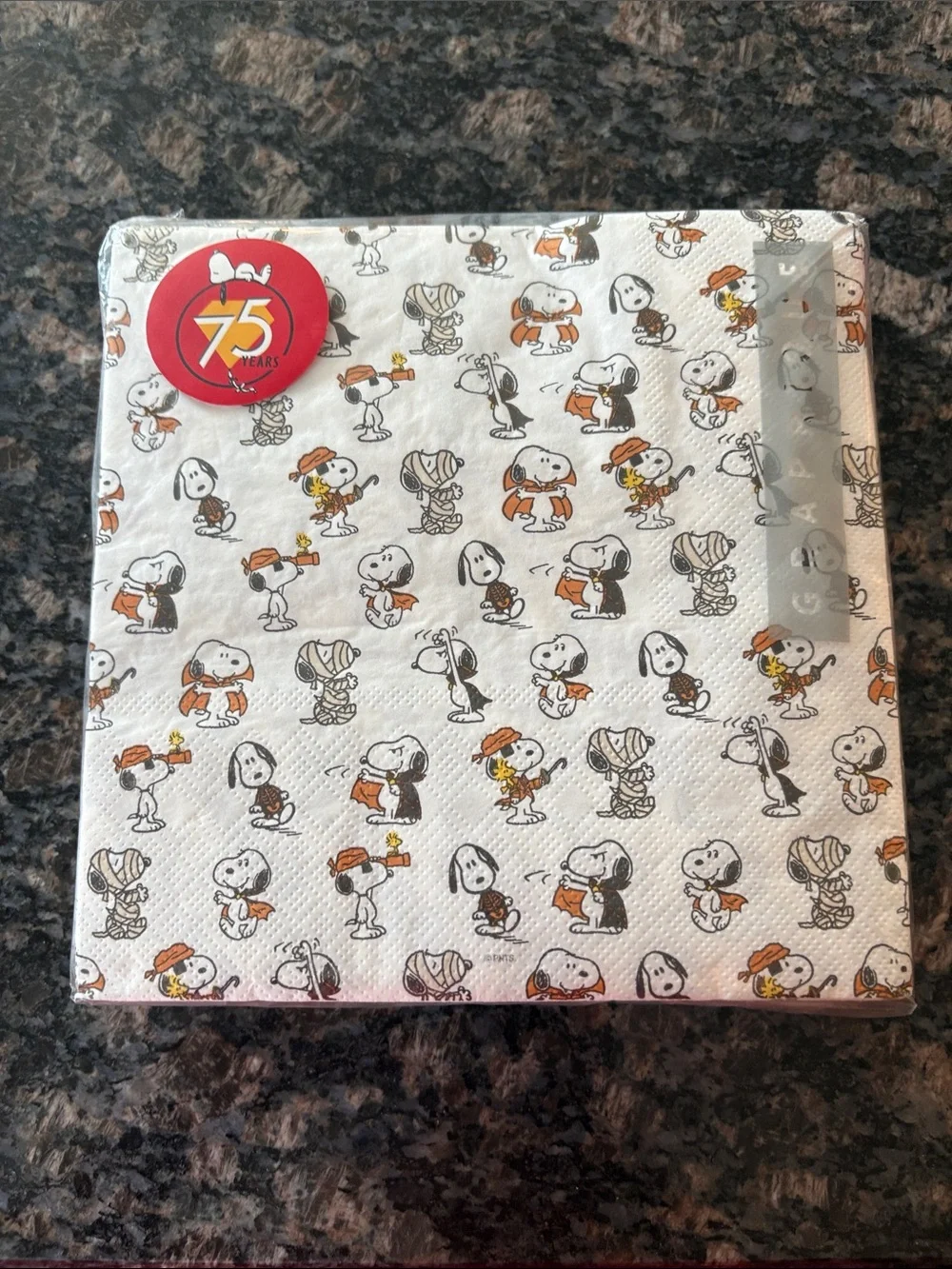 Peanuts Snoopy Party Napkins in White, Black, Orange Halloween brand new